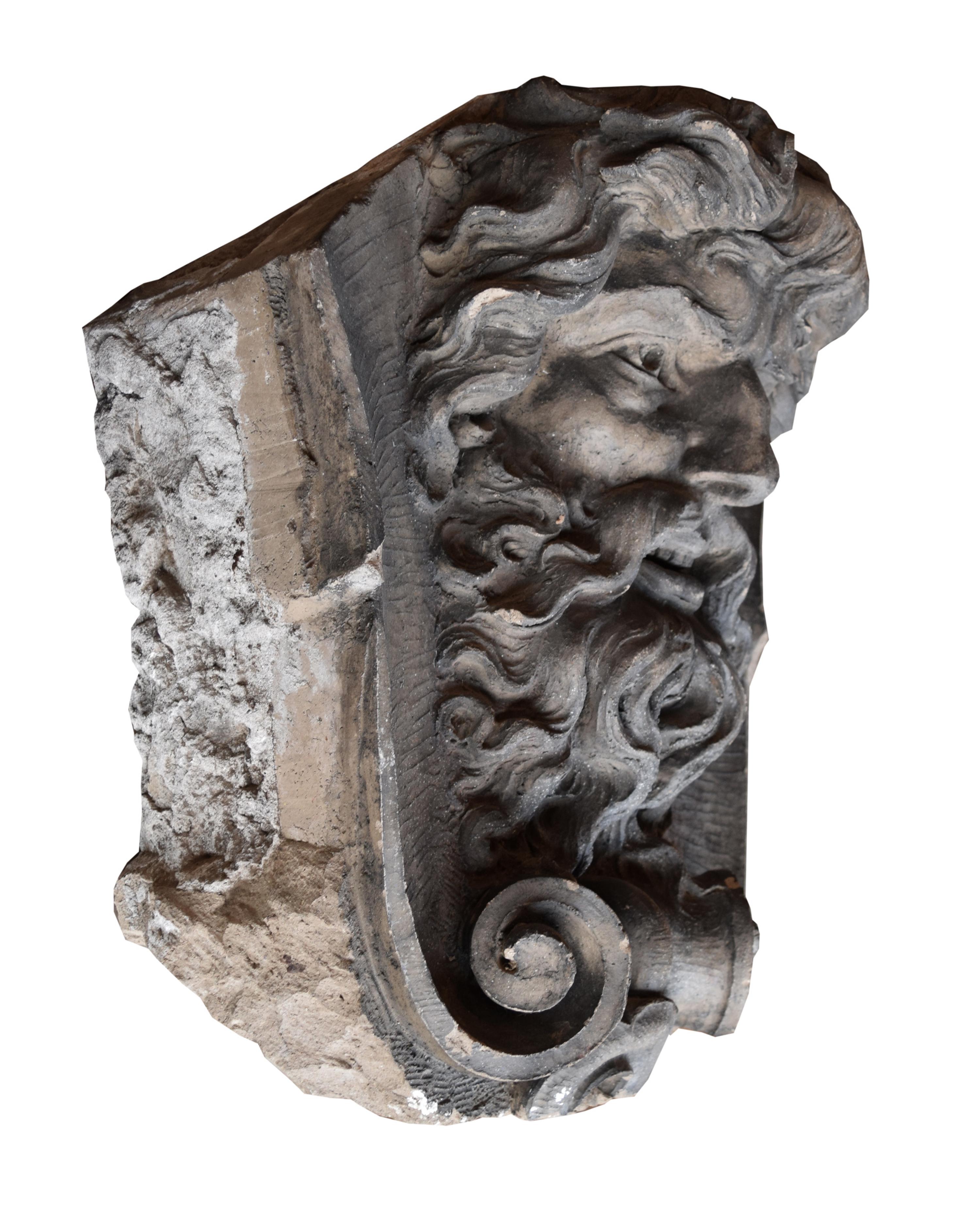 A Terra Cotta Building Ornament 19" W x 13" D x 23" H — United States, Circa 1900