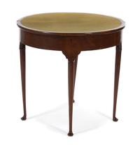 A George III Style Mahogany Demilune Card Table