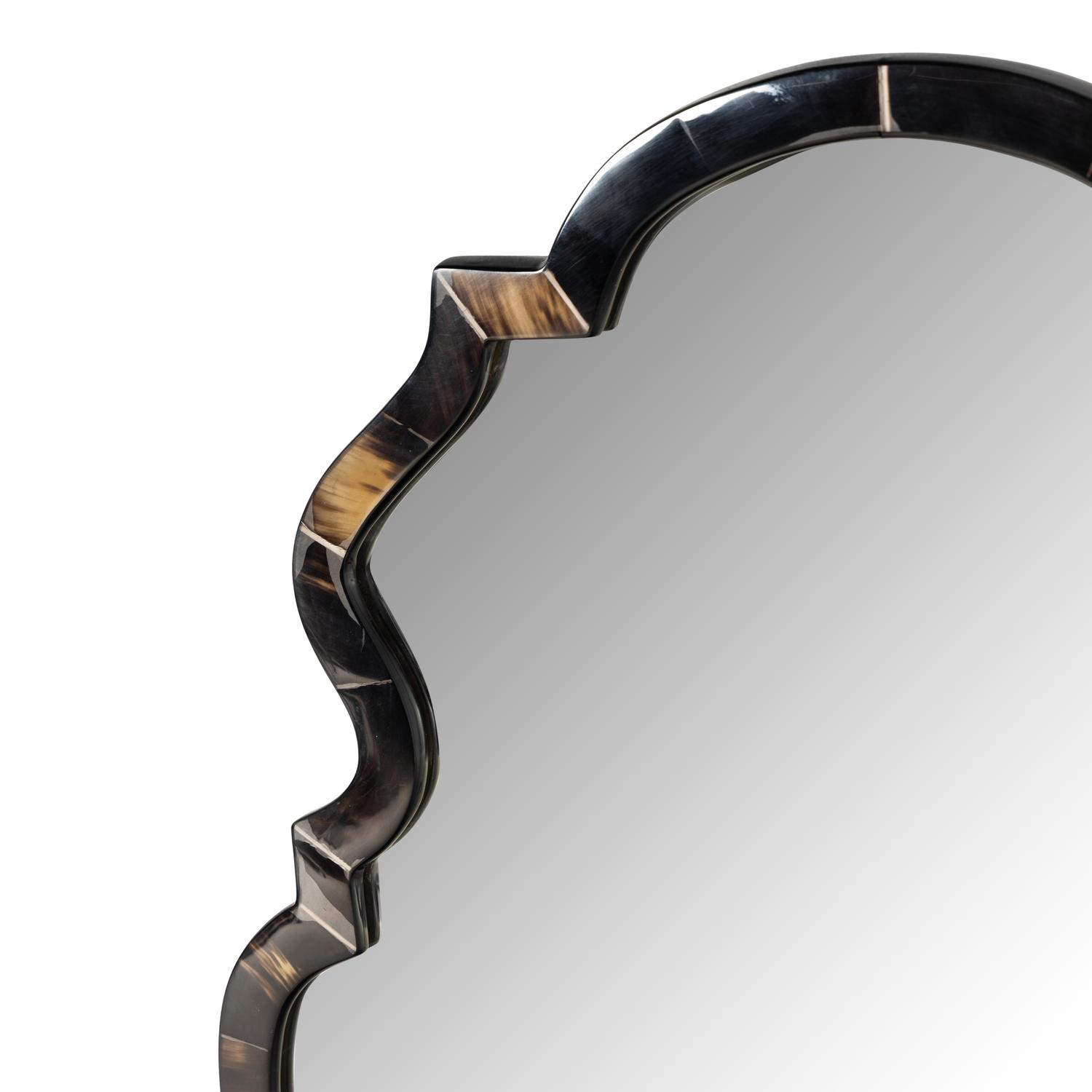 A Queen Anne Style Horn-Veneered Mirror