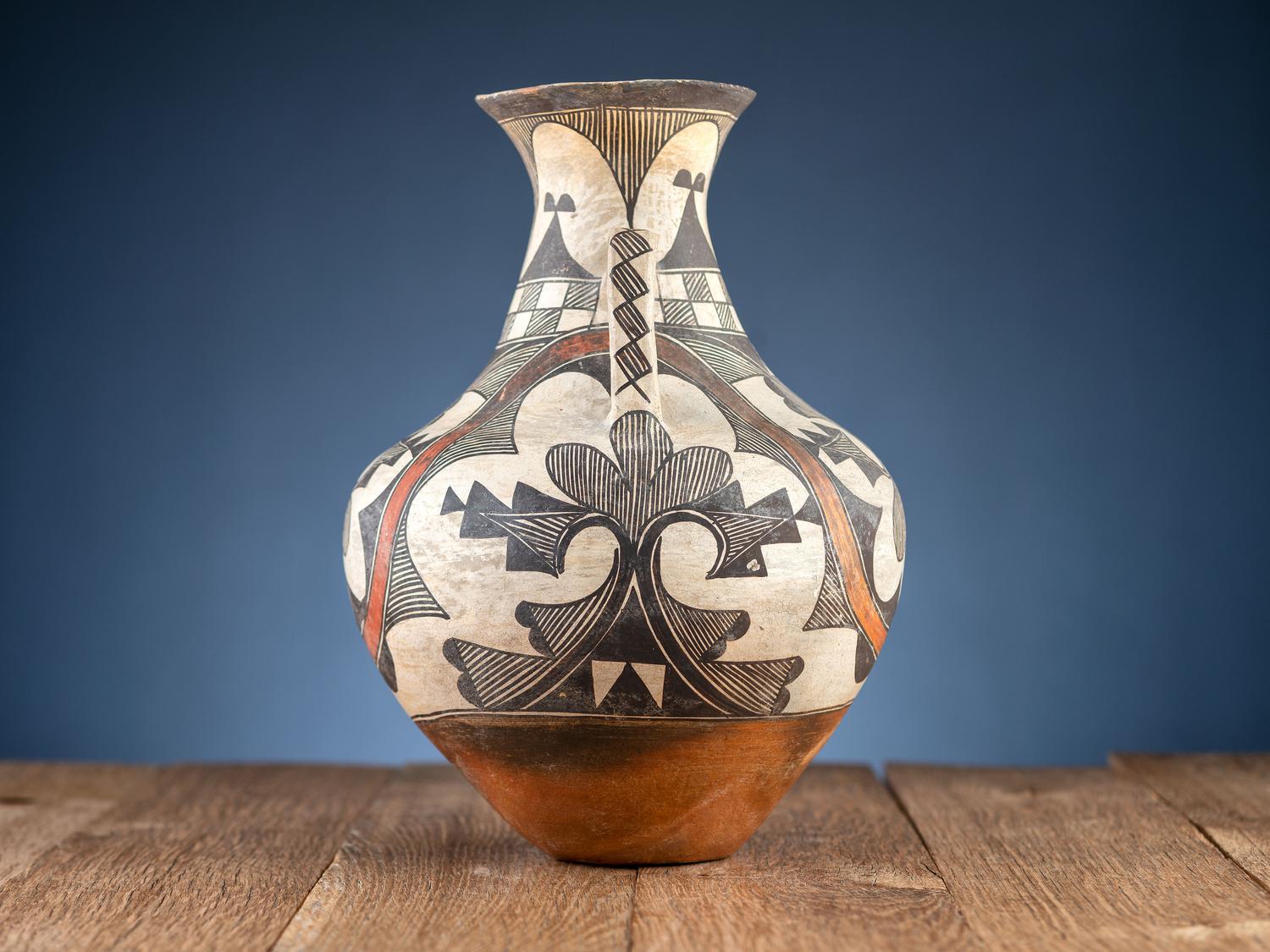 Acoma Polychrome Pottery Vase
