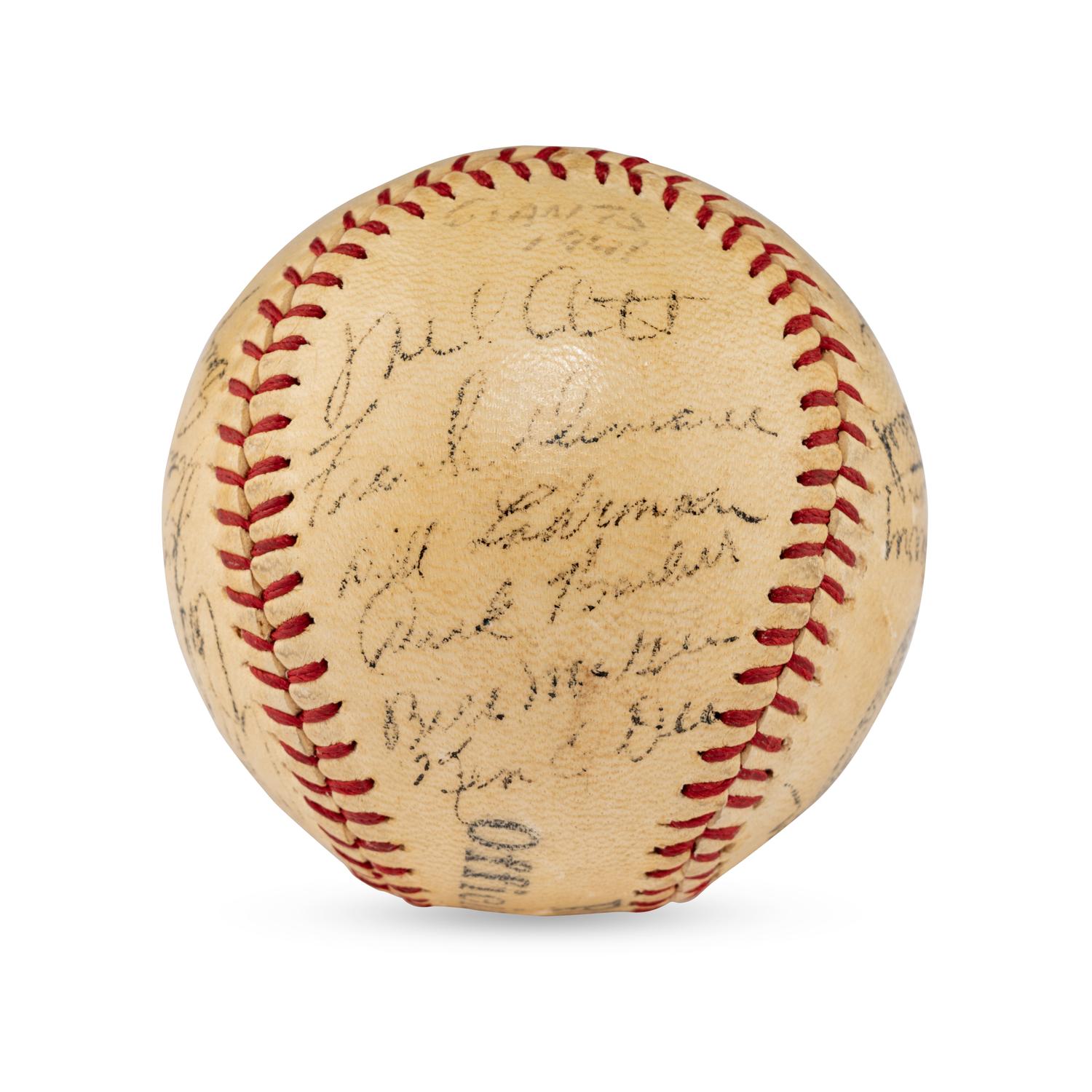 A 1941 New York Giants Team Signed Autograph Baseball Featuring Mel Ott (JSA Auction Letter),
