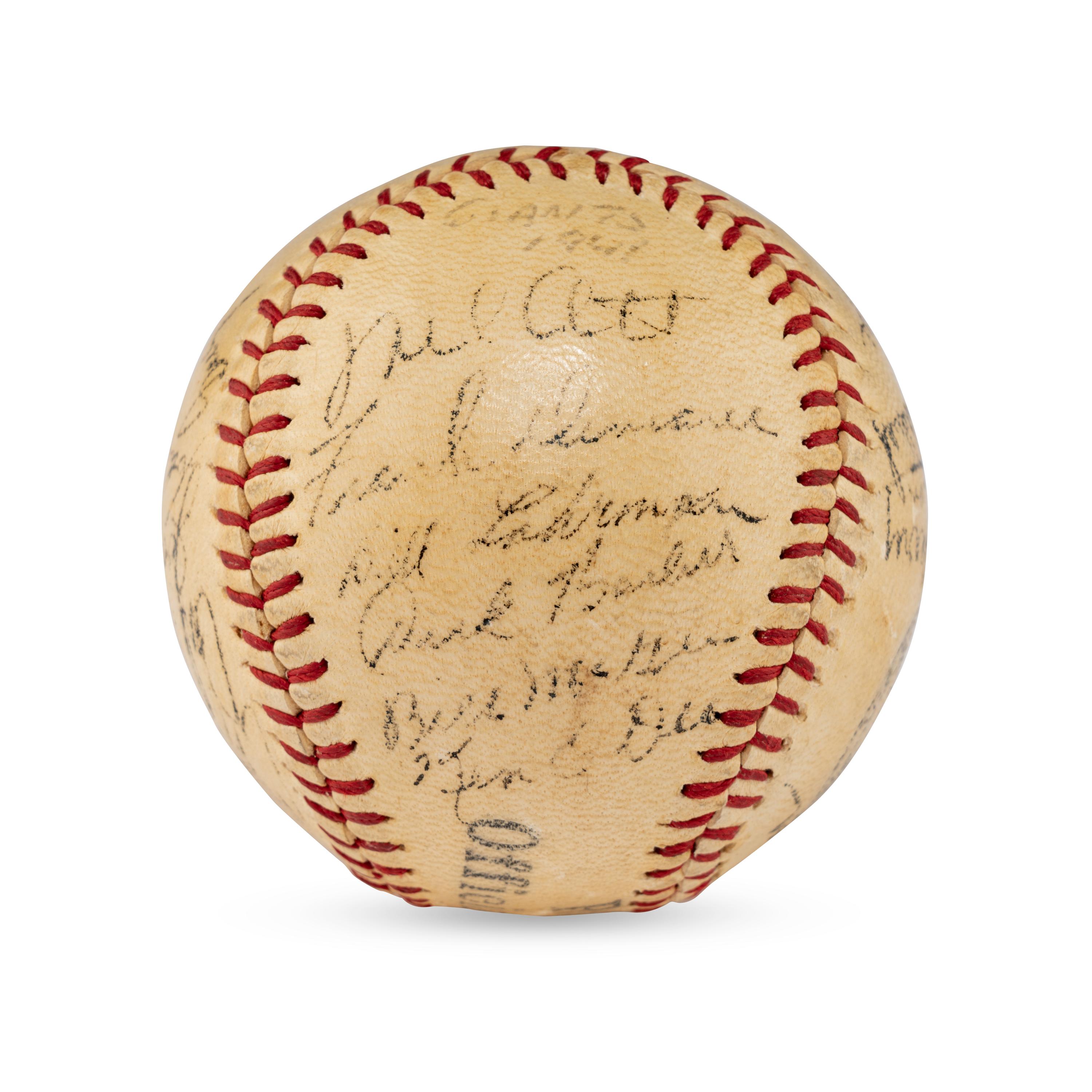 A 1941 New York Giants Team Signed Autograph Baseball Featuring Mel Ott (JSA Auction Letter),