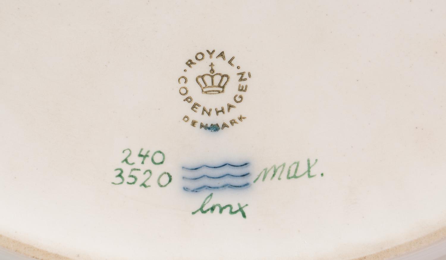 Two Royal Copenhagen Fauna Danica Porcelain Game Platters