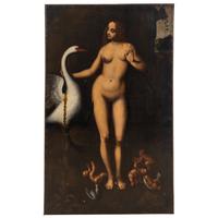 Follower of Leonardo da Vinci (Italian, 1452-1519) — Leda and the Swan , 18th century