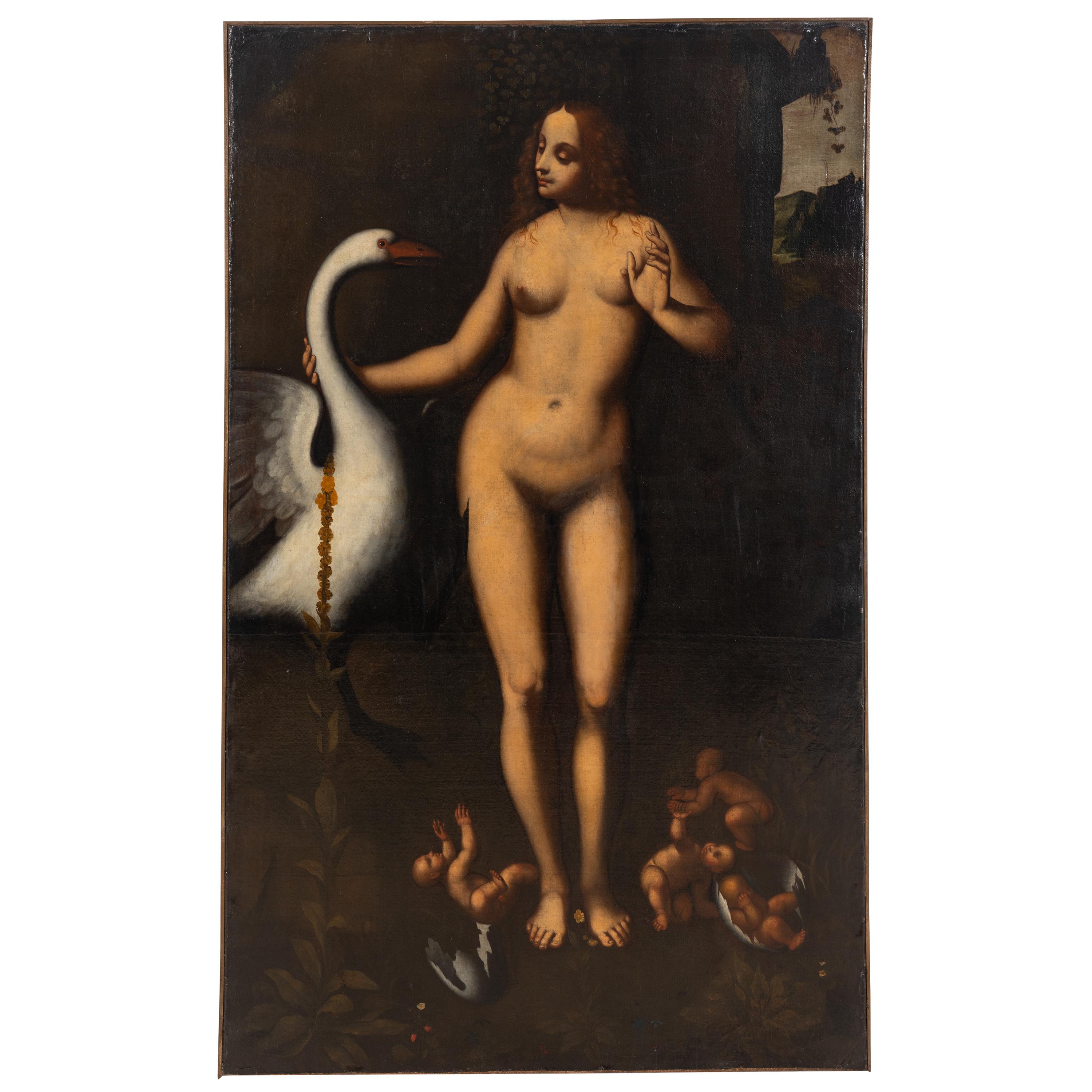Follower of Leonardo da Vinci (Italian, 1452-1519) — Leda and the Swan , 18th century