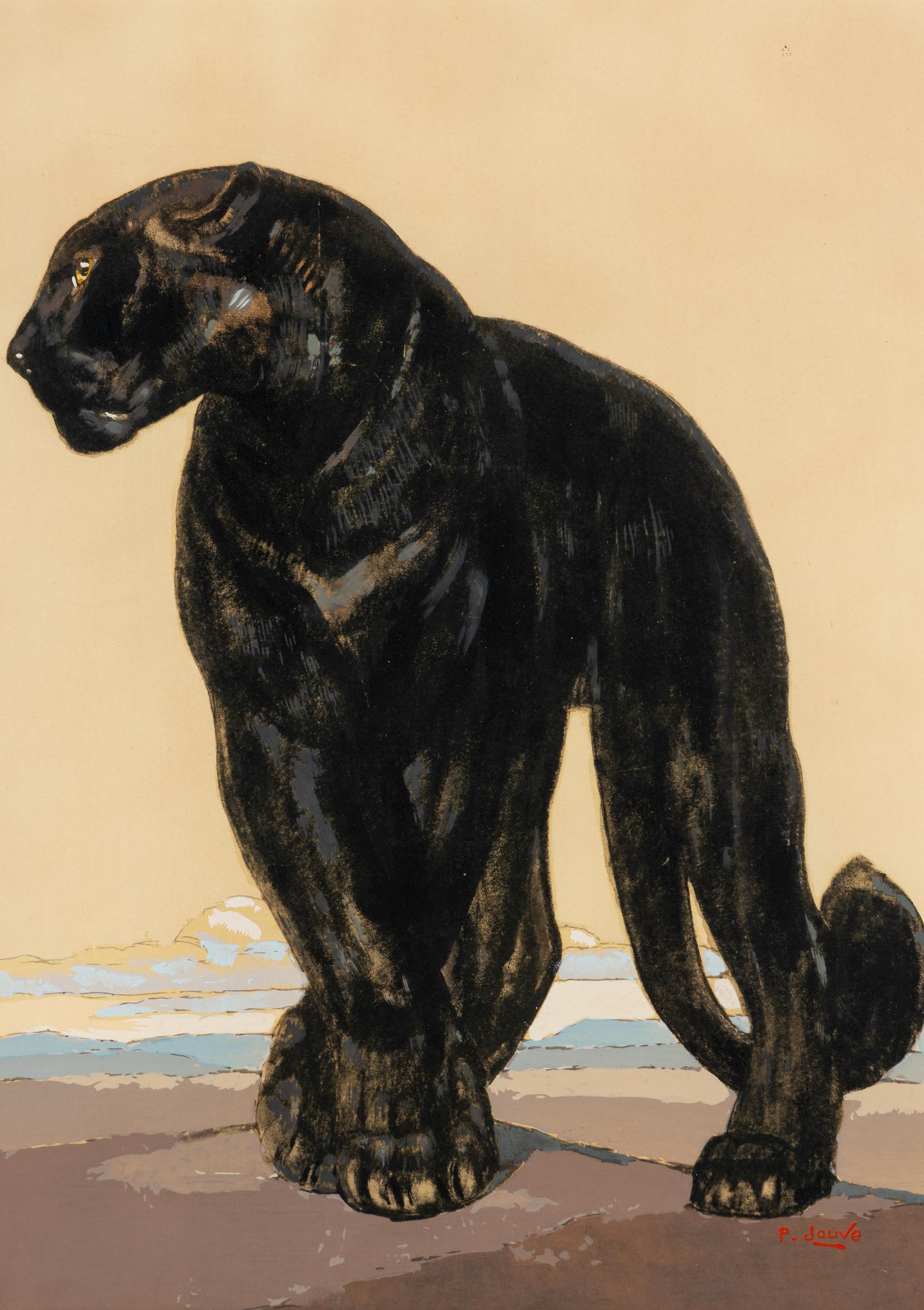 Panthère noire debout, ca. 1927