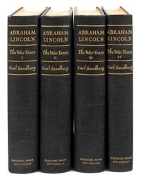 SANDBURG, Carl (1878-1967). Abraham Lincoln: The War Years. Harcourt, Brace & Company: New York, 1939.