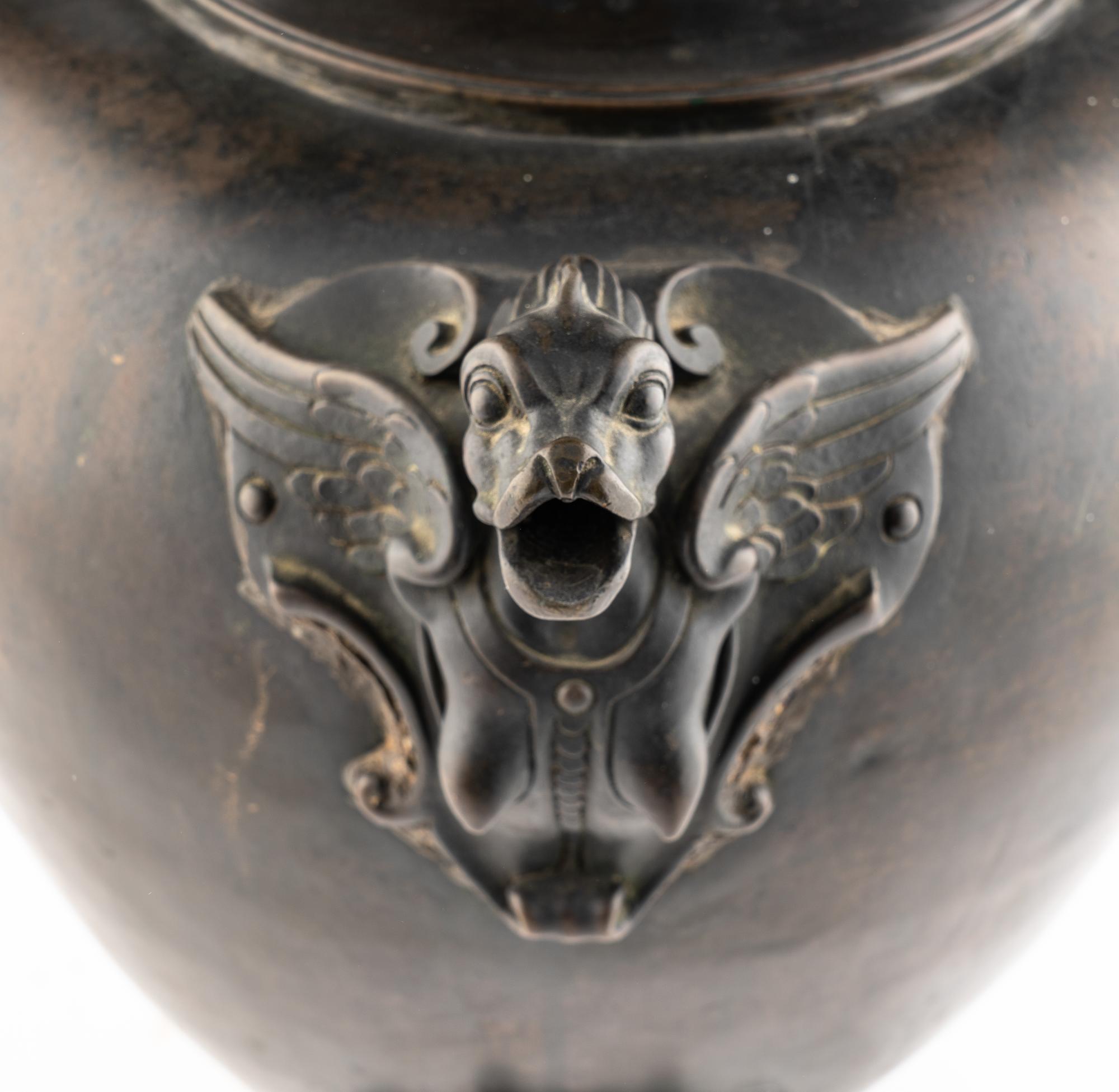 A Continental Bronze Water Urn