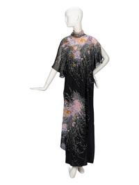 Hanae Mori, Layered Floral Tunic Gown