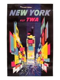 [TRAVEL]. KLEIN, David, artist. New York / Fly TWA . [1956].