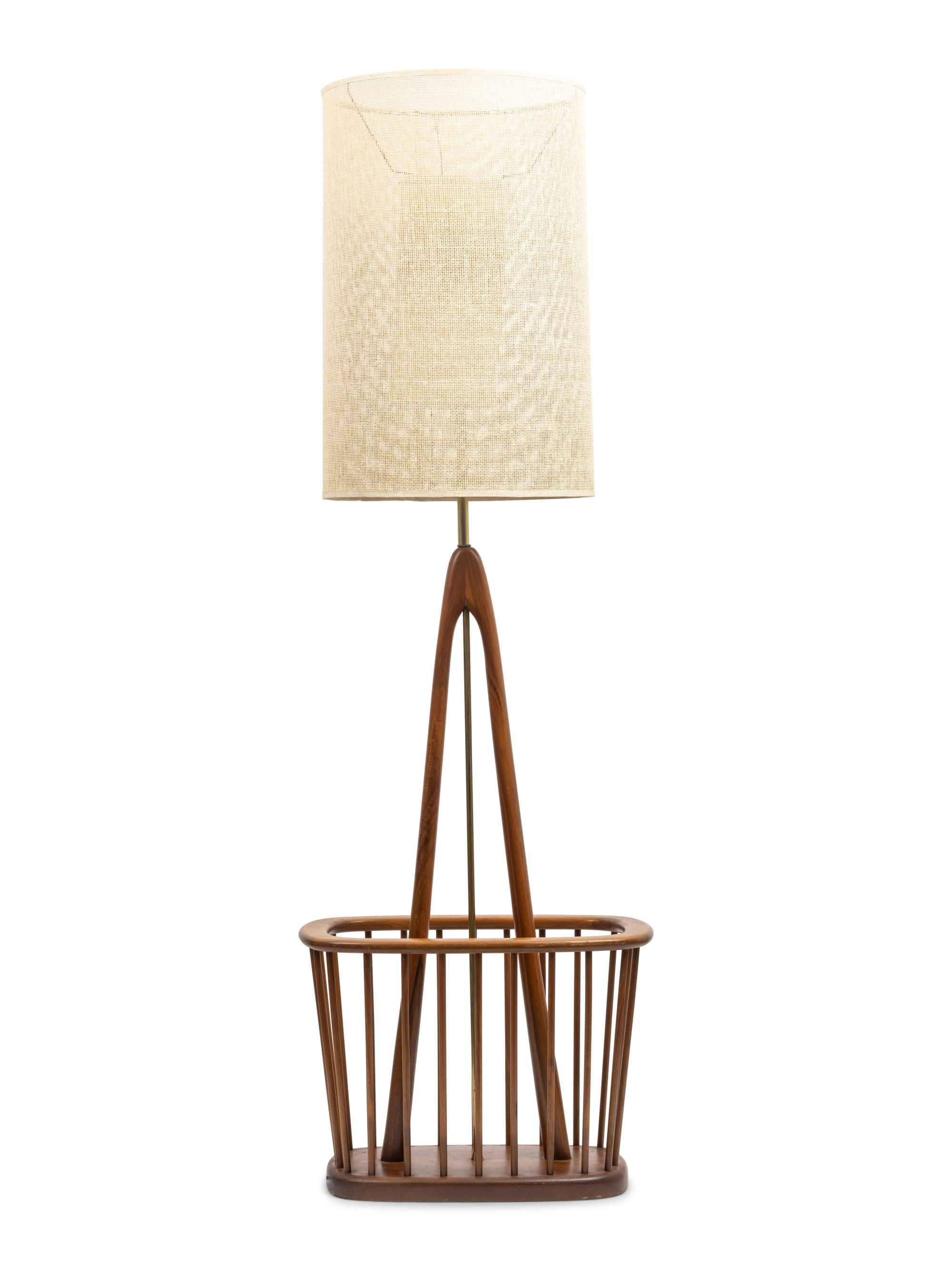 Floor Lamp with Magazine Rack