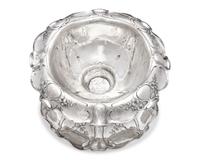 An Art Nouveau Martelé Silver Centerpiece Bowl And Plateau