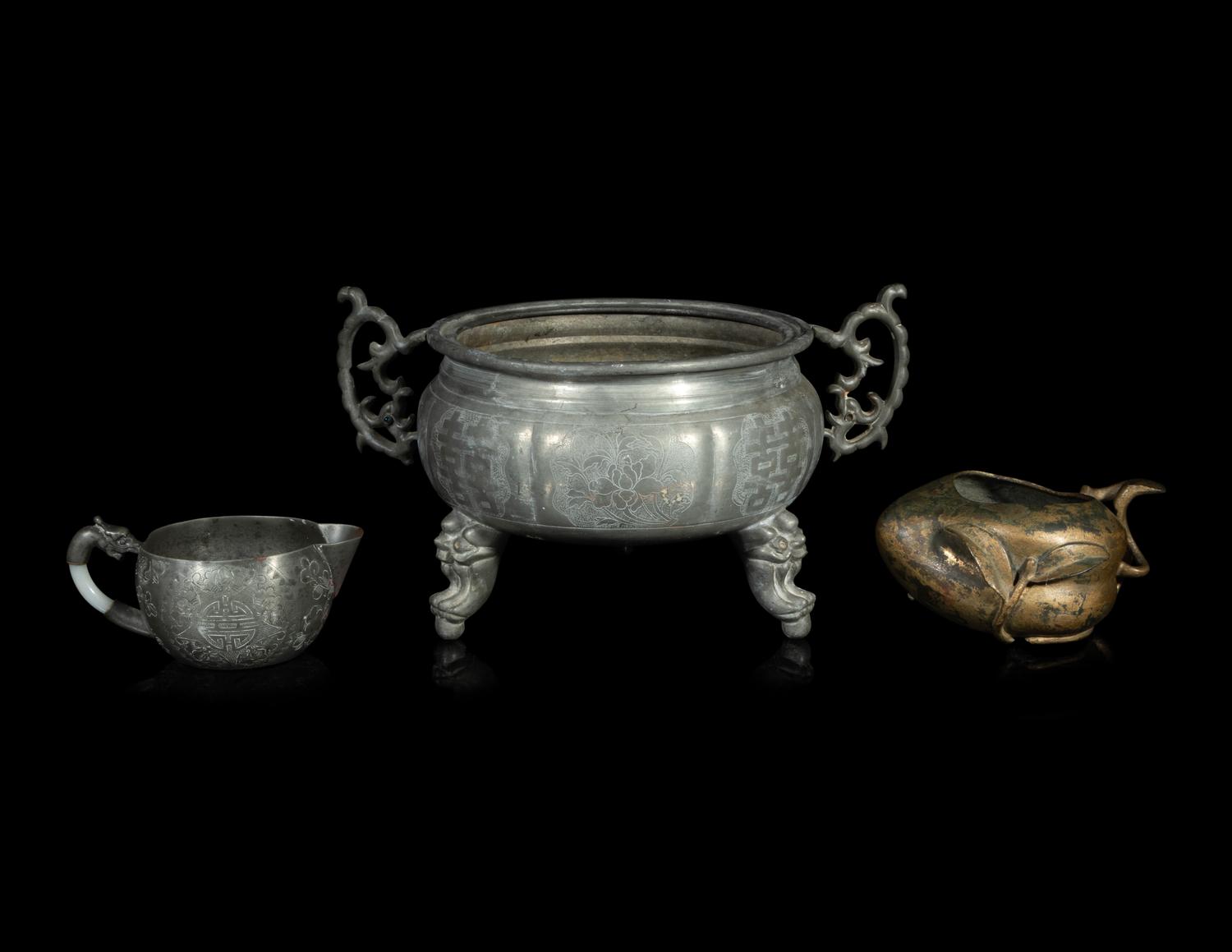 Three Chinese Metal Wares