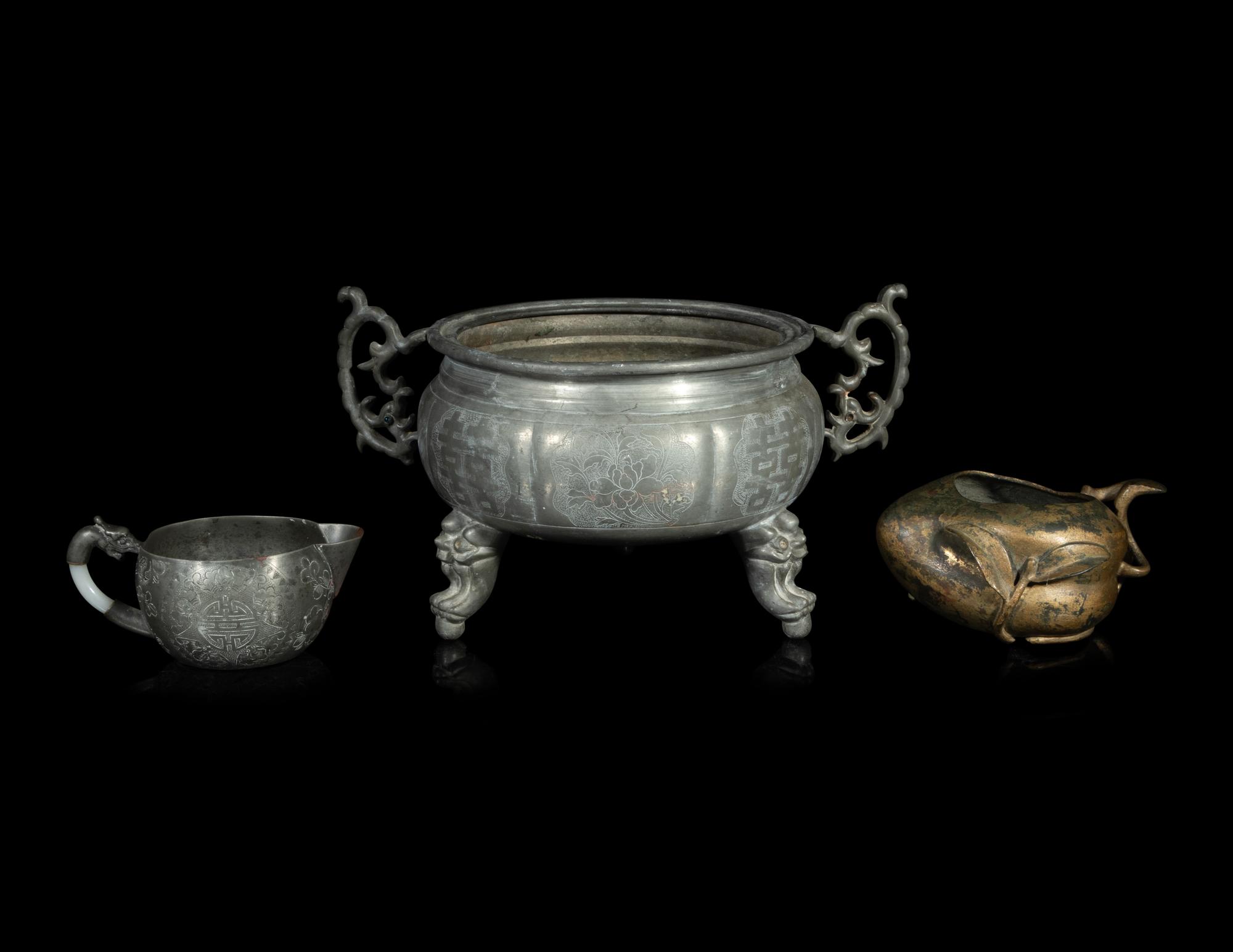 Three Chinese Metal Wares