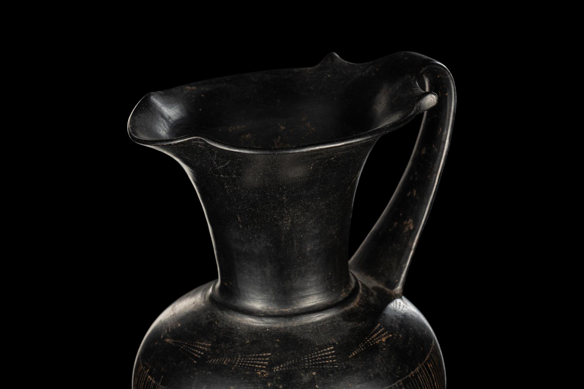An Etruscan Bucchero Pitcher