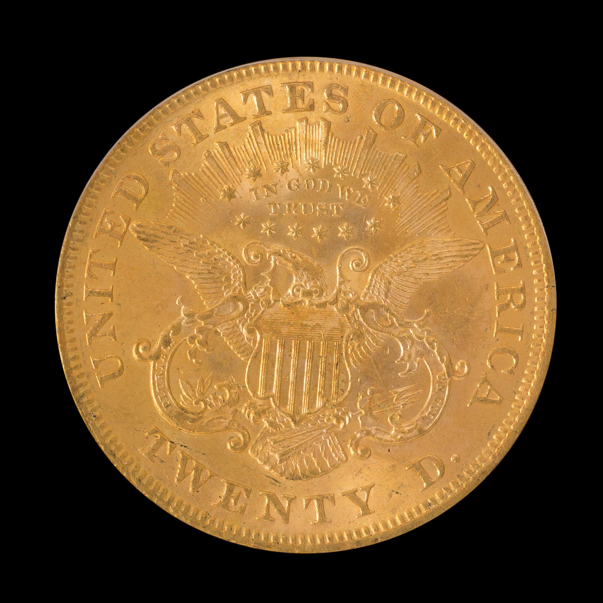 A United States 1873 Liberty Head: Open 3 $20 Gold Coin