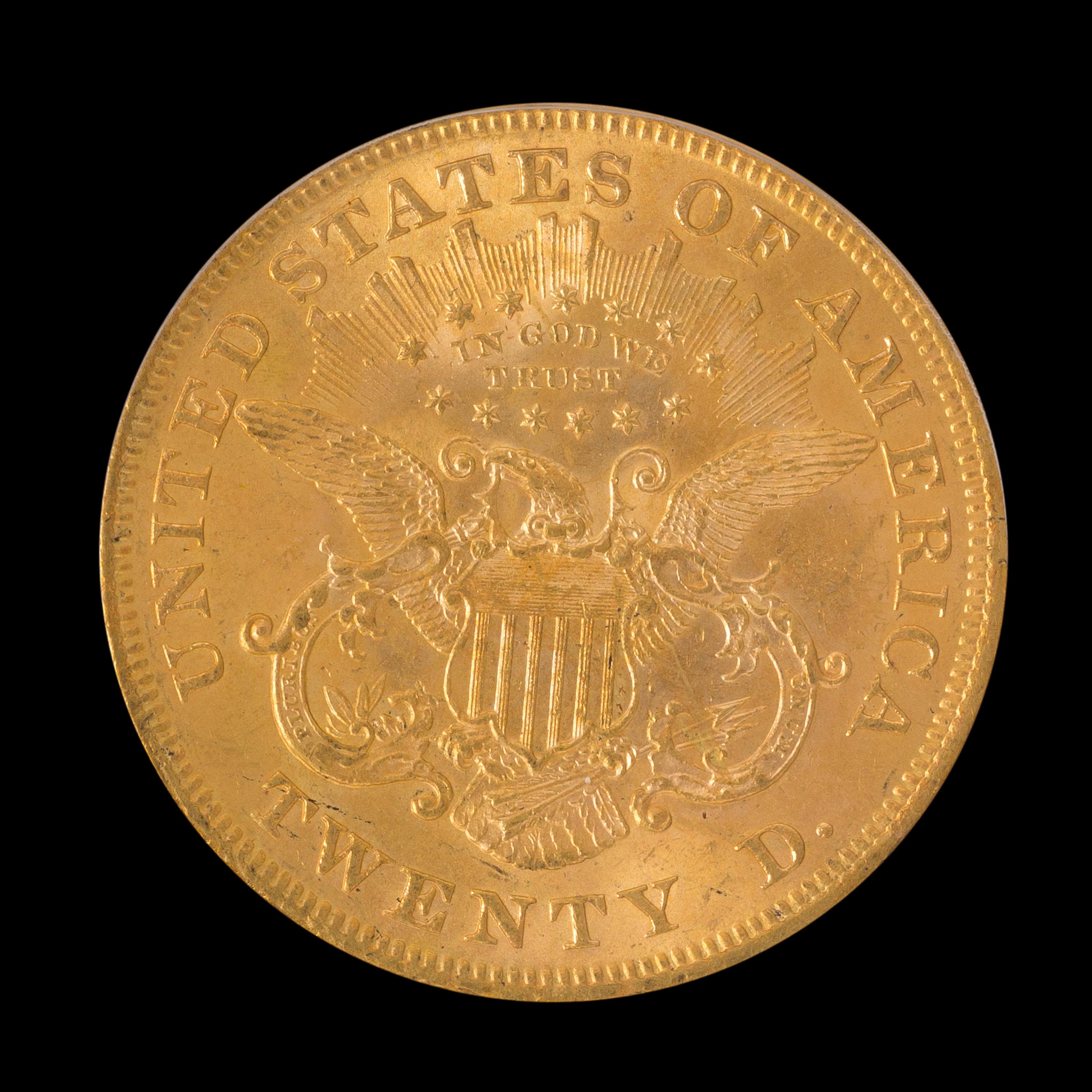 A United States 1873 Liberty Head: Open 3 $20 Gold Coin