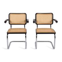 A Pair of Marcel Breuer Cesca Armchairs