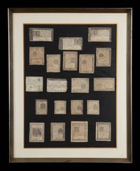 A Collection of Framed American Colonial Paper Money