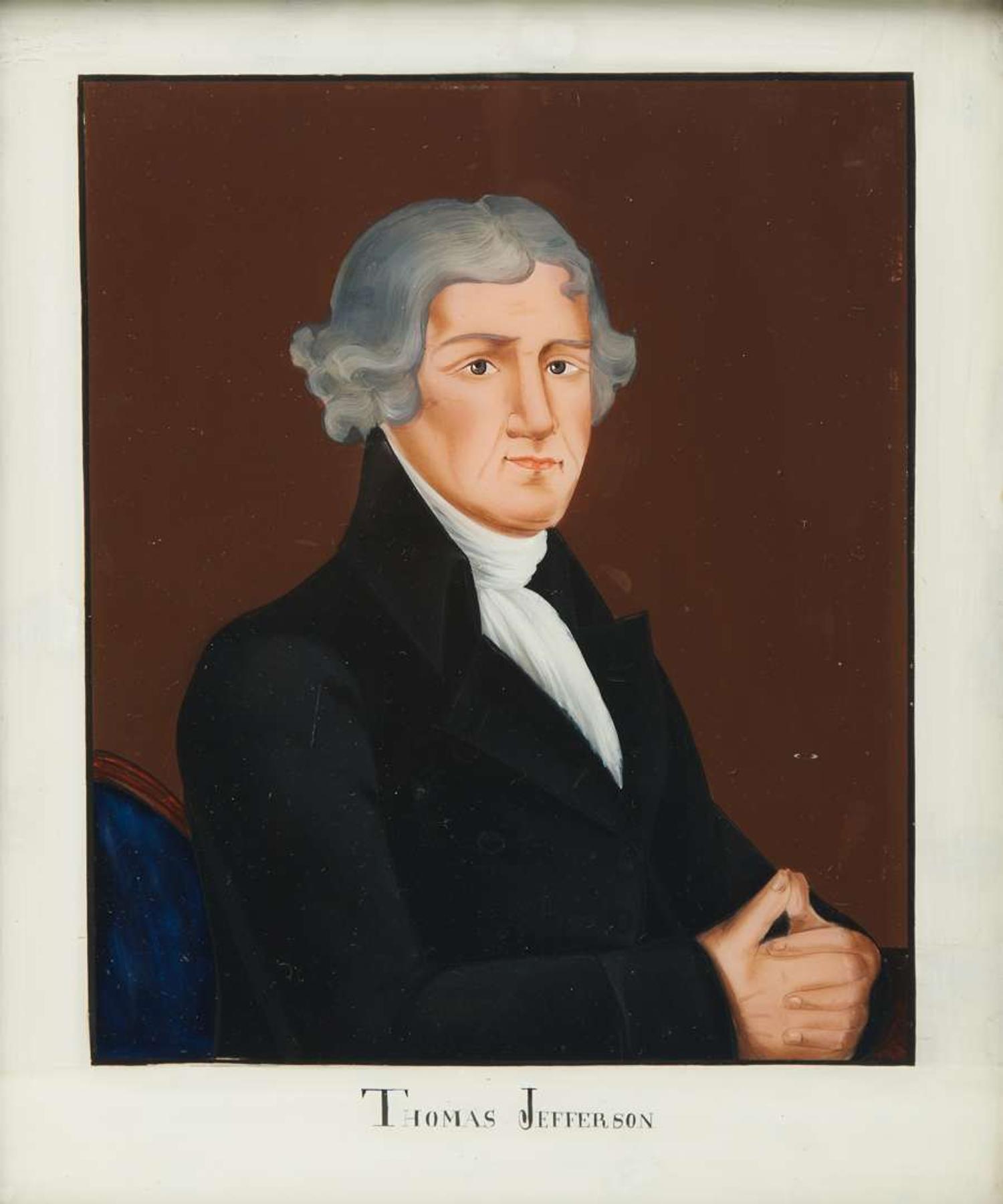 After Gilbert Stuart (1755-1828), Two Presidential portraits: John Adams and Thomas Jefferson
