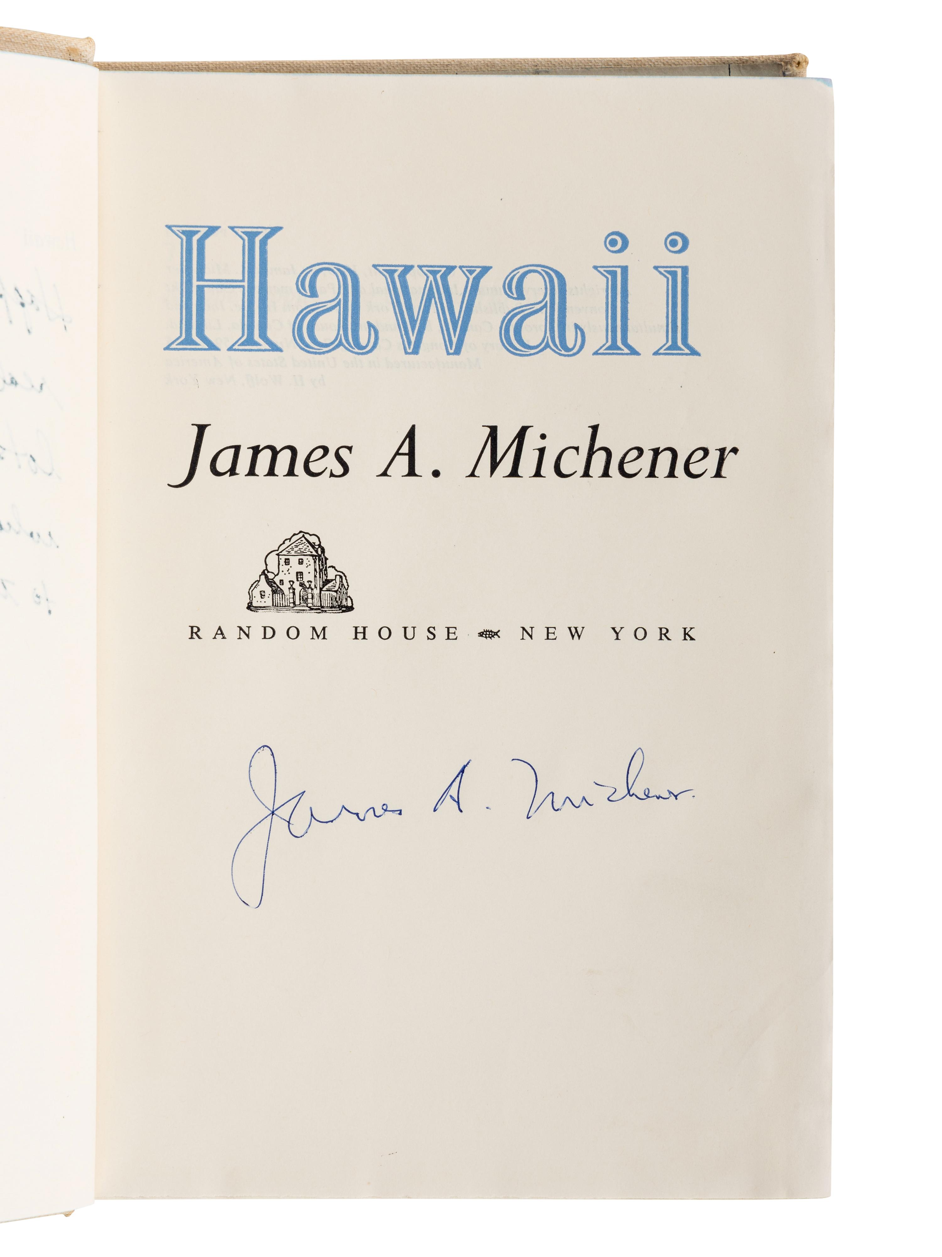 MICHENER, James A. (1907-1997). A group of 7 works by Michener, MOST FIRST EDITION, comprising: