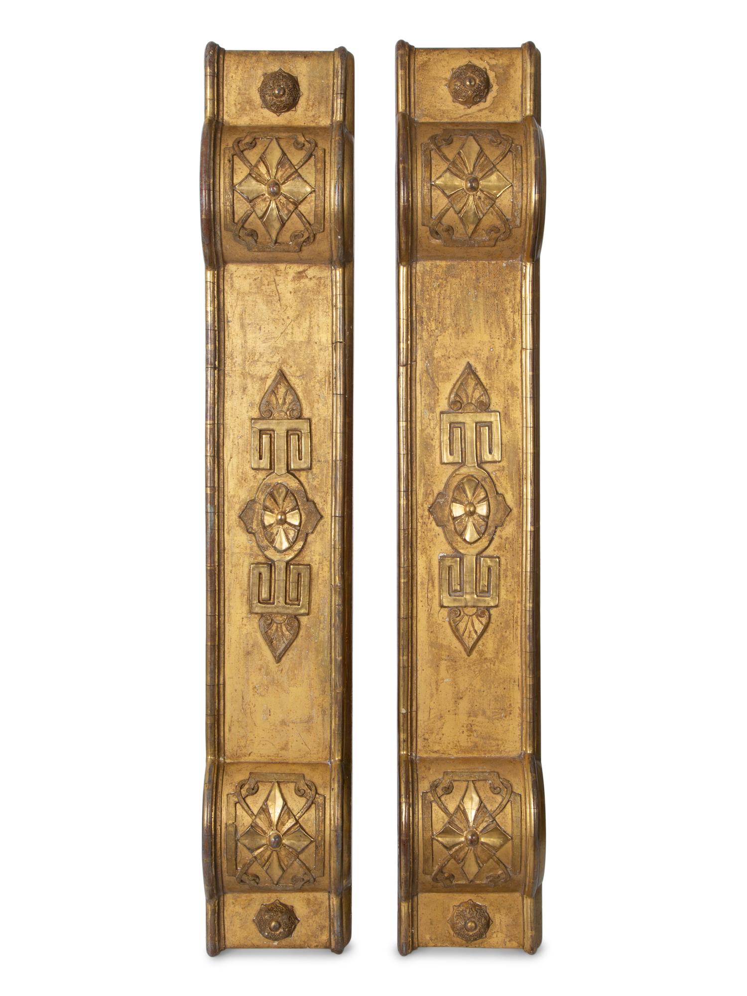 A Pair of Continental Giltwood Architectural Ornaments