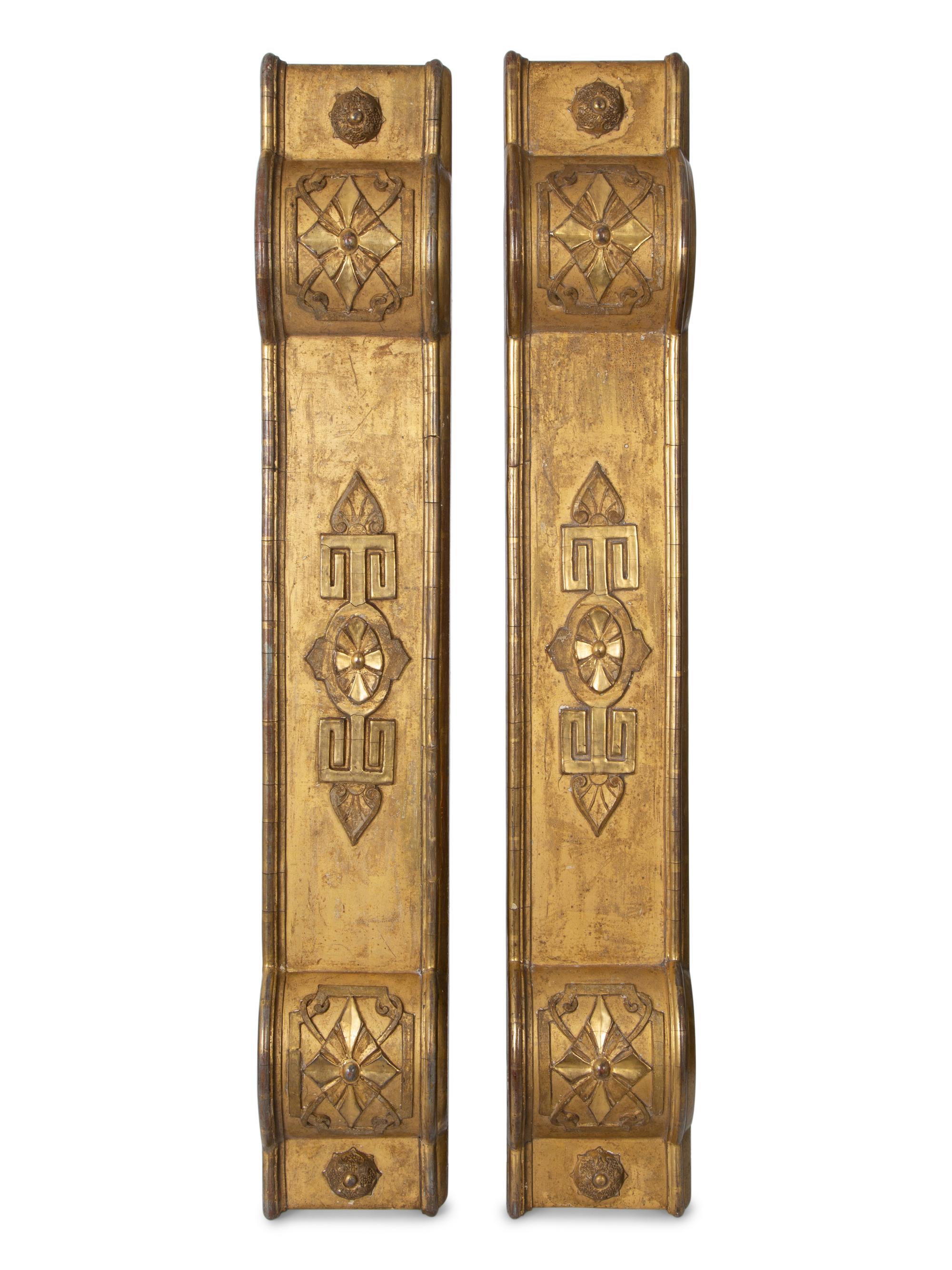 A Pair of Continental Giltwood Architectural Ornaments