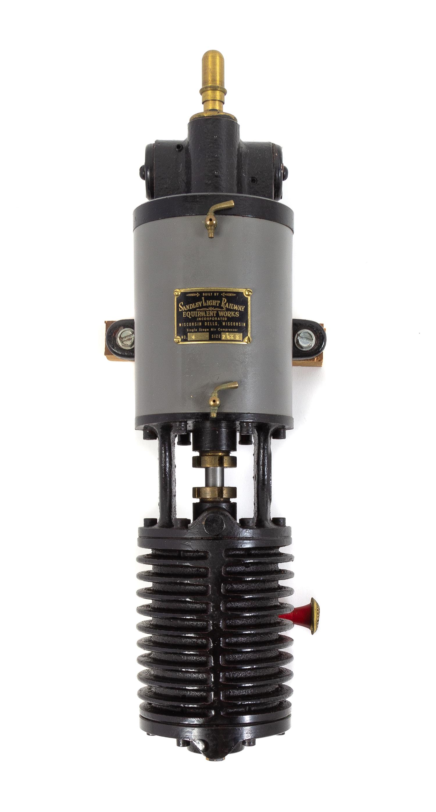 A Painted Metal Air Compressor Demonstration Model