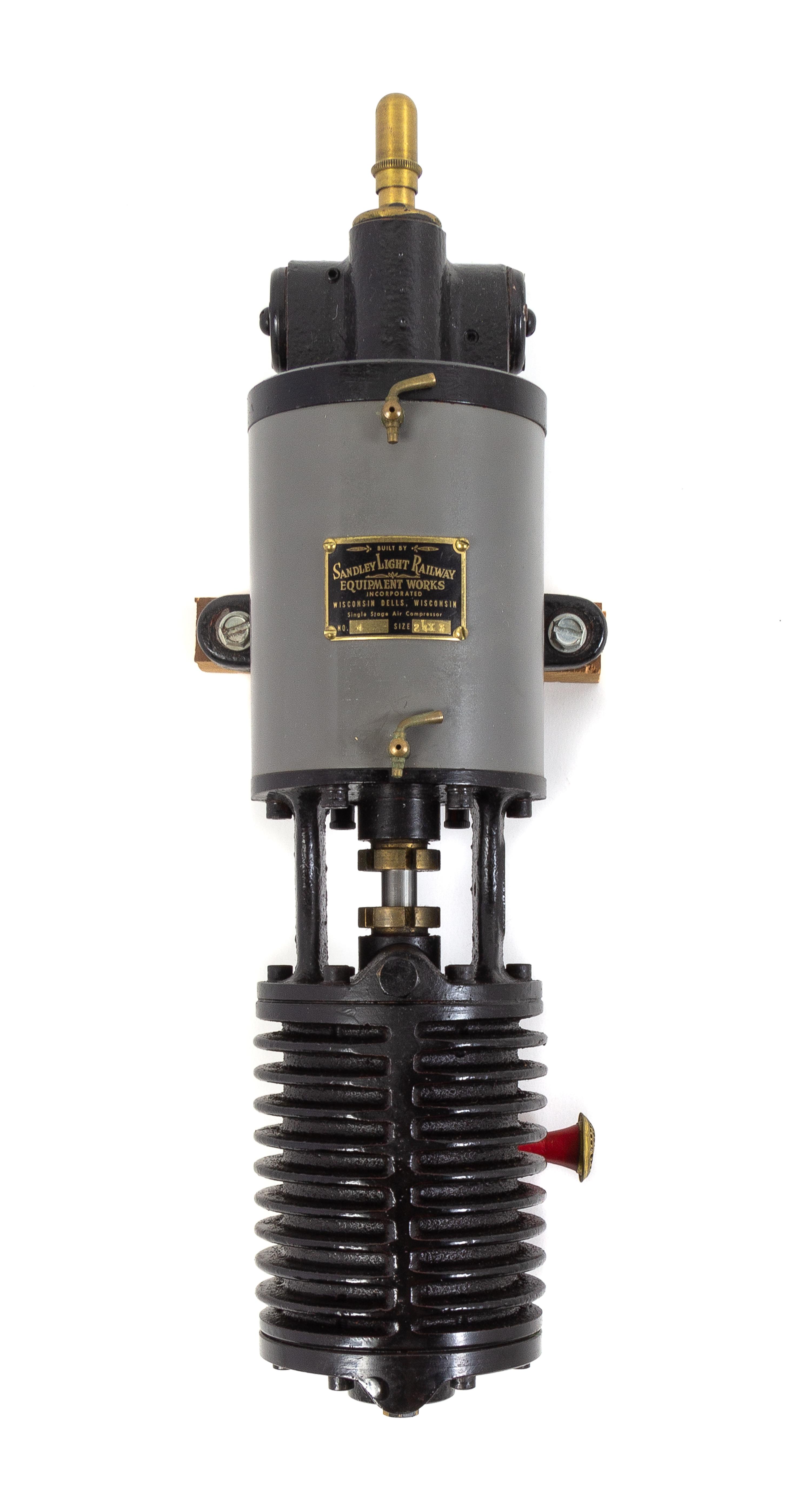 A Painted Metal Air Compressor Demonstration Model