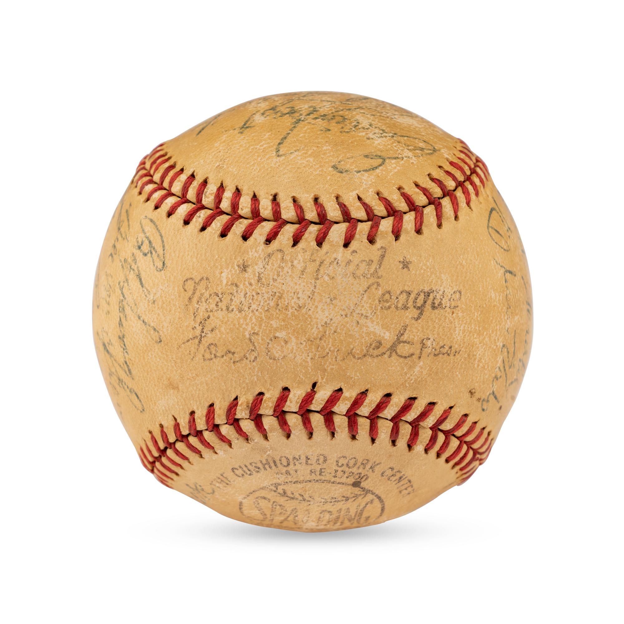 A 1948 Philadelphia Athletics Team Signed Autograph Baseball Featuring Al Simmons (Beckett Authentication Services)