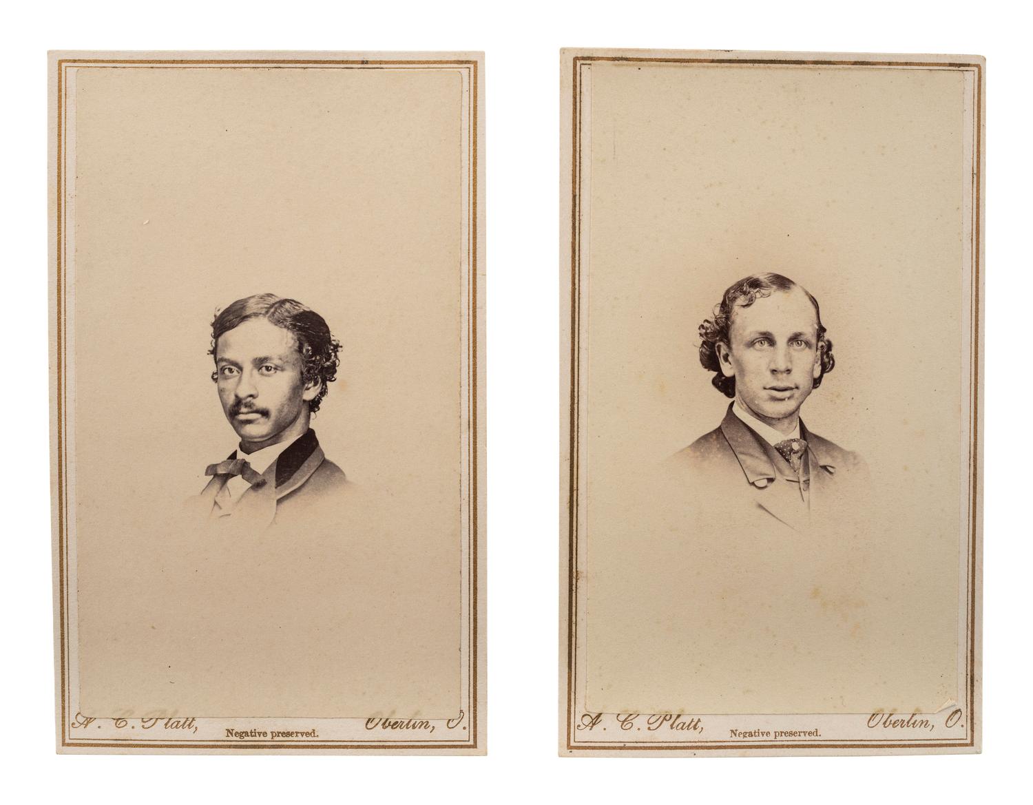 [EDUCATION]. A group of 3 CDVS, including portraits of 2 African American students from Oberlin College.