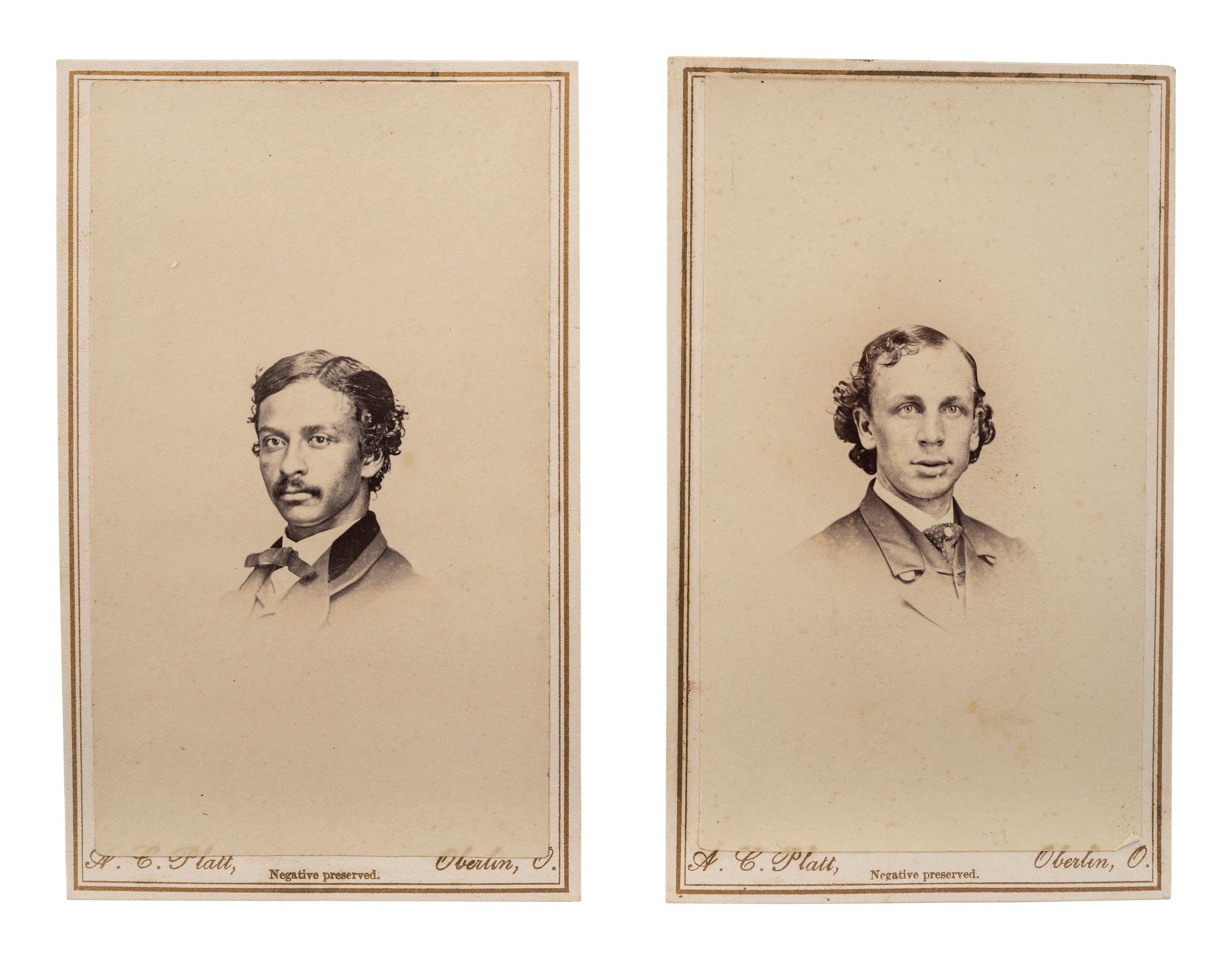 [EDUCATION]. A group of 3 CDVS, including portraits of 2 African American students from Oberlin College.