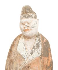 Two Chinese Painted Pottery Figures