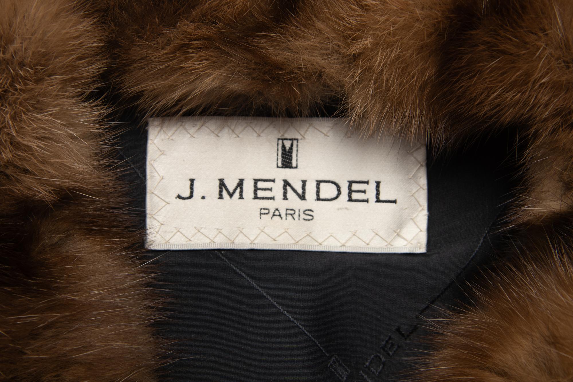 J. Mendel Broadtail Coat With Sable Trim