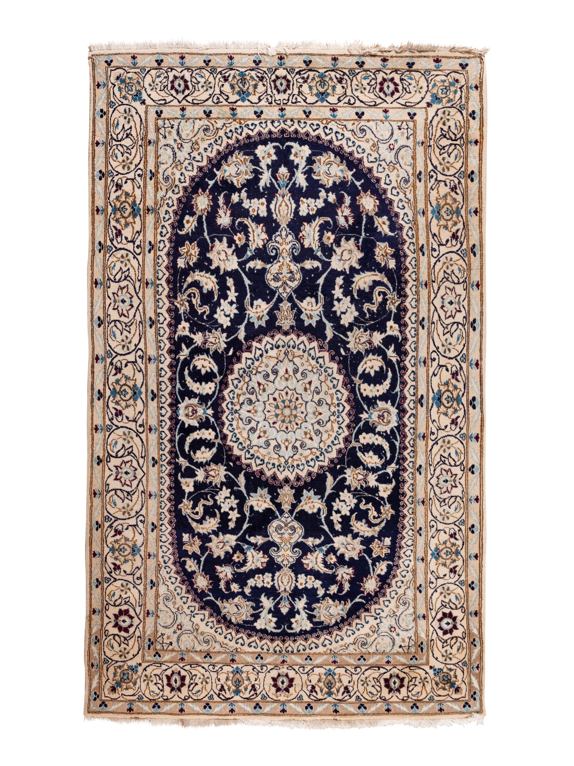 A Persian Nain Wool Rug