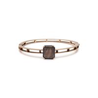 ROSE GOLD AND SMOKY QUARTZ INTAGLIO BANGLE BRACELET