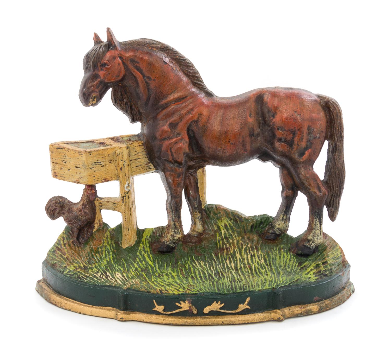 A Cast Iron Doorstop Height 9 1/2 inches.