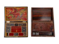 A Near Pair of English Mother-of-Pearl Inlaid Rosewood Boxes