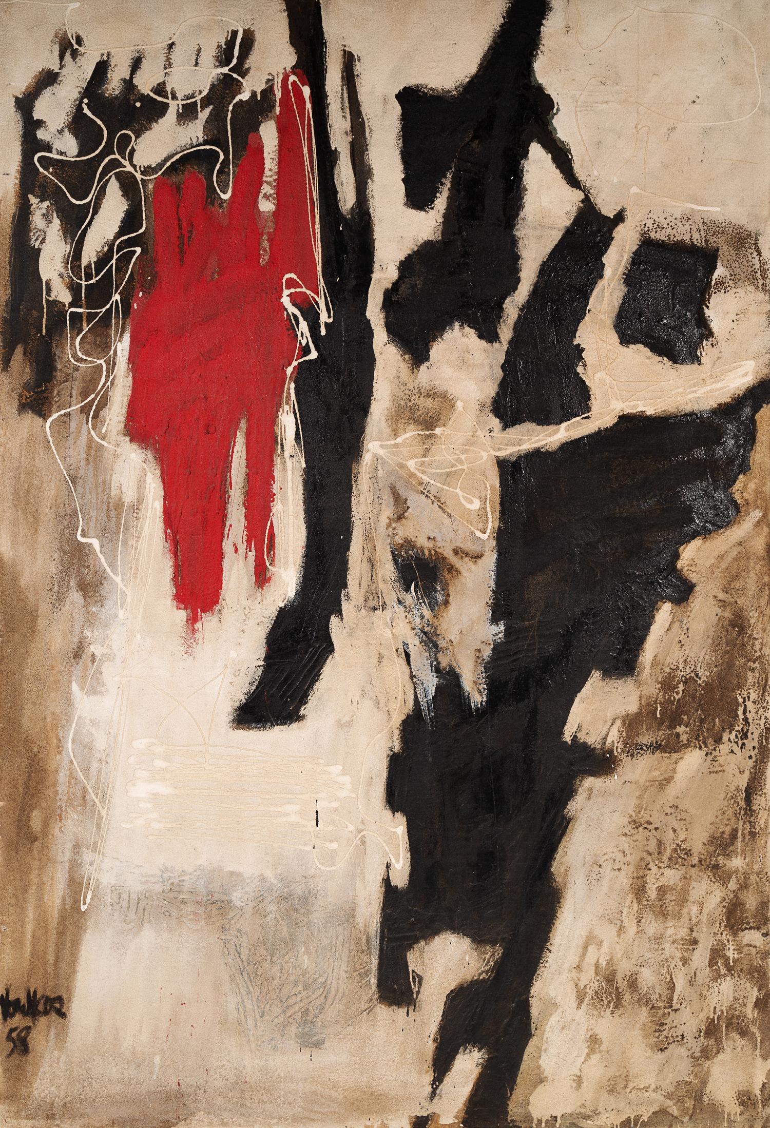 Peter Voulkos, (American, 1924-2002), Falling Red II, 1958