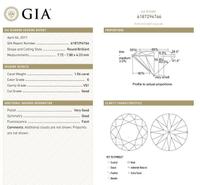 A 1.54 Carat Round Brilliant Cut Diamond,