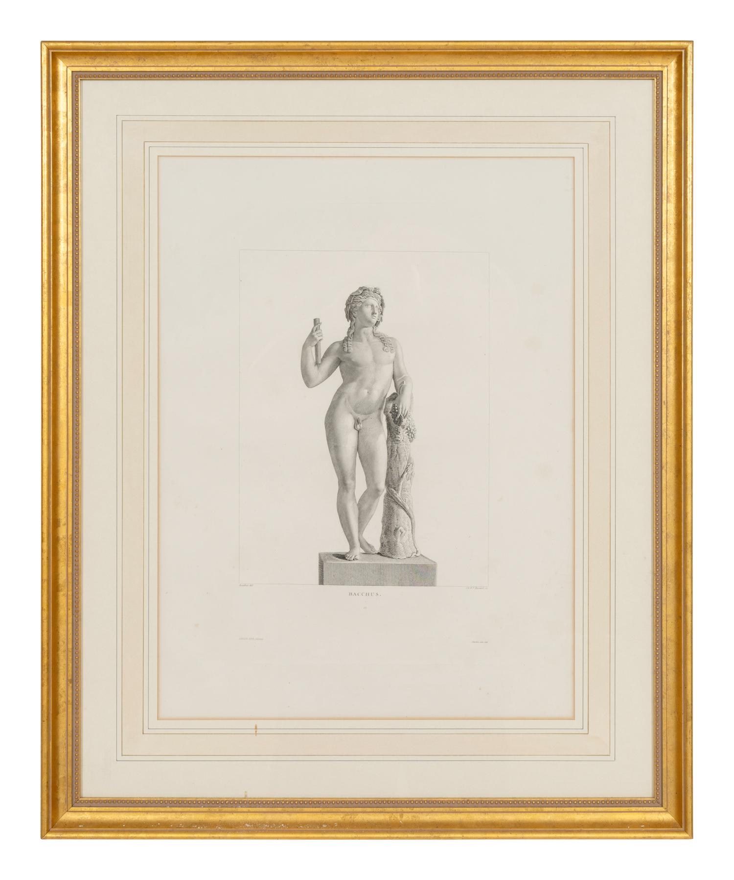 Two Neoclassical Engravings of Antique Statues