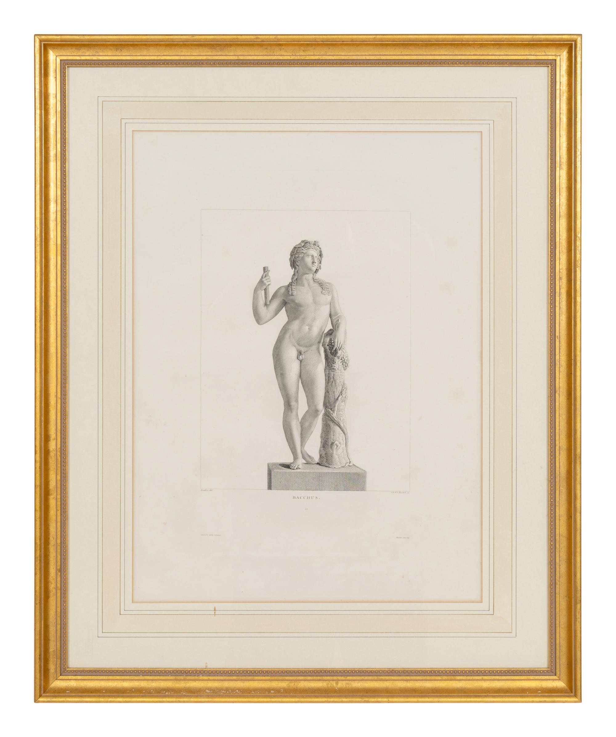 Two Neoclassical Engravings of Antique Statues