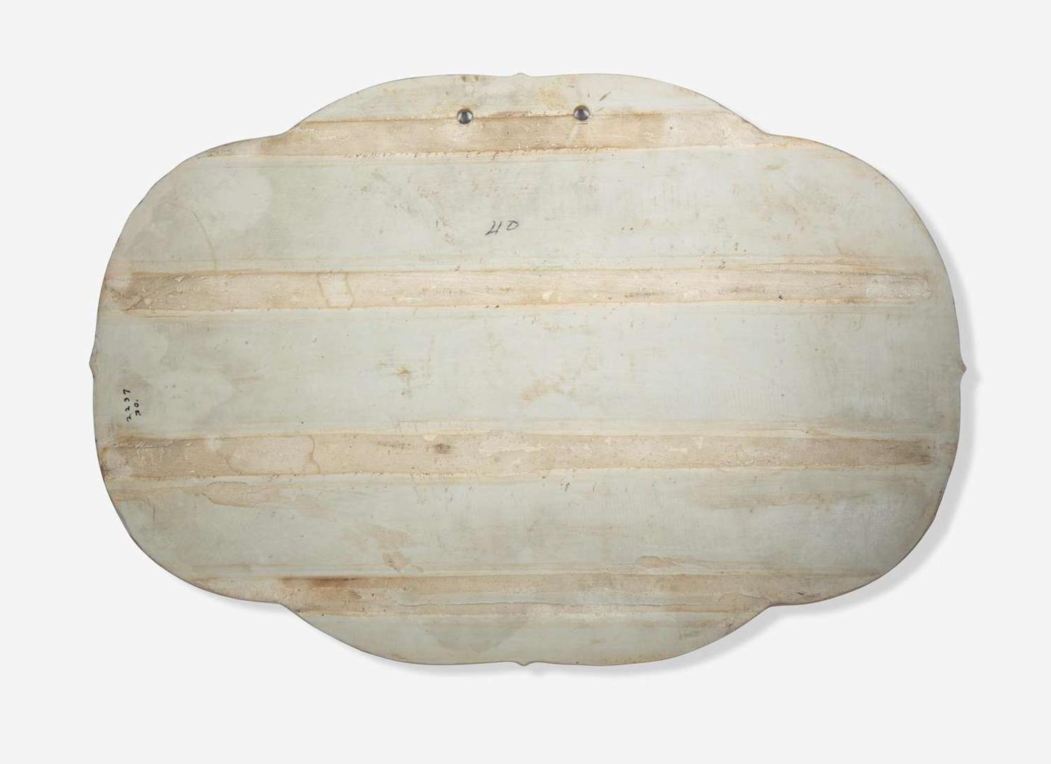 A Chinese famille rose-decorated "Fisherman" plaque 粉彩人物瓷板