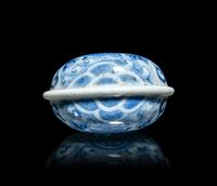 A Chinese Blue and White Porcelain Pouch-Form Snuff Bottle