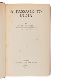 FORSTER, E.M. (1879-1970). A Passage to India . London: Edward Arnold & Co., 1924.