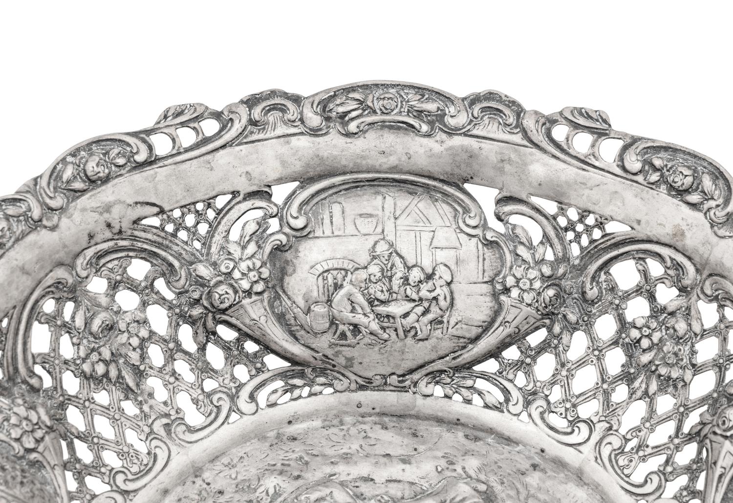 A German Silver Reticulated Basket