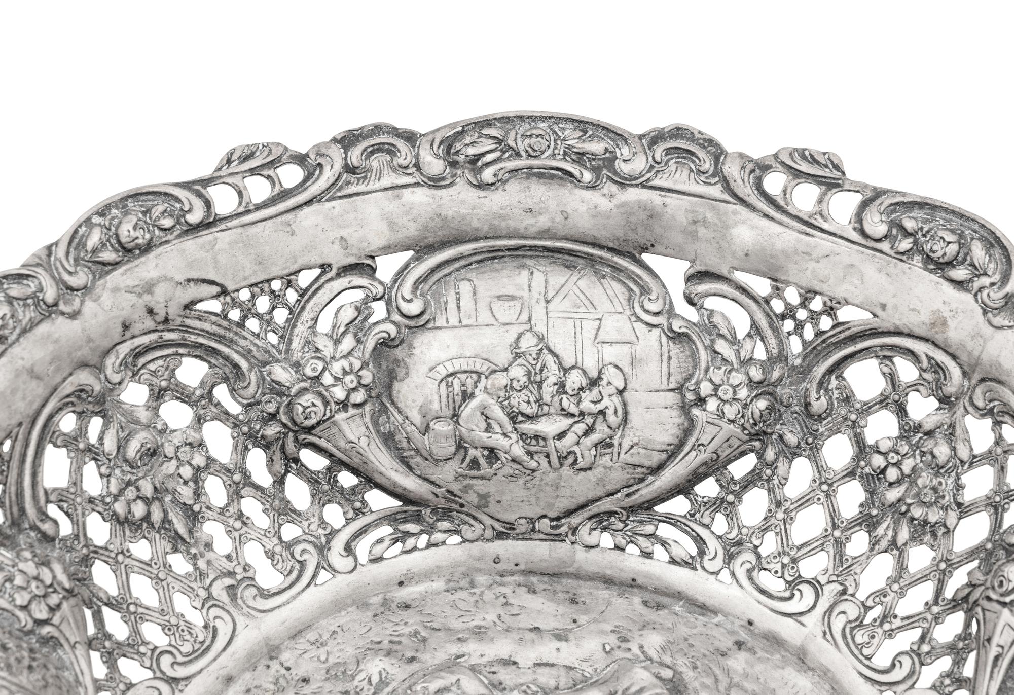 A German Silver Reticulated Basket