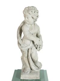 A Set of Four Composition Putti
