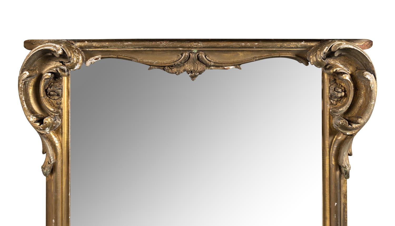A Continental Gilt-Gesso Pier Mirror