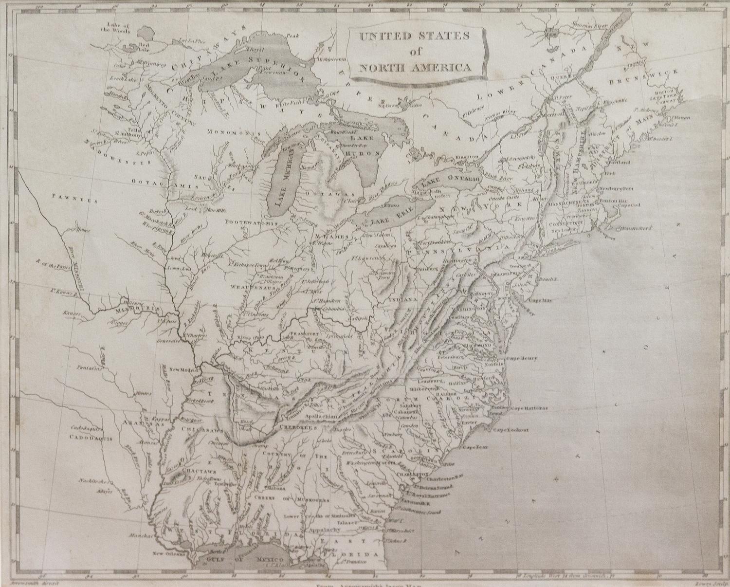 (MAP) ARROWSMITH, AARON. A group of 18 engraved maps. Uniformly framed.